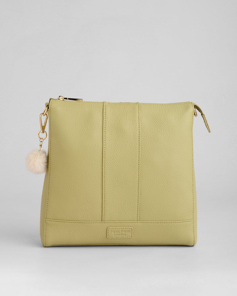 Pale Fern Westminster Bag - full-grain leather bag | Pom Pom London