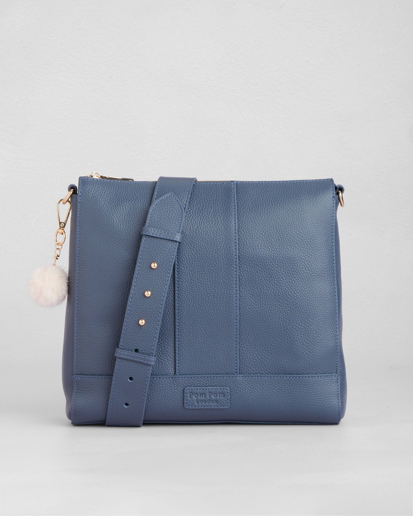Westminster Bag Messenger Tote in Slate Blue – Pom Pom London