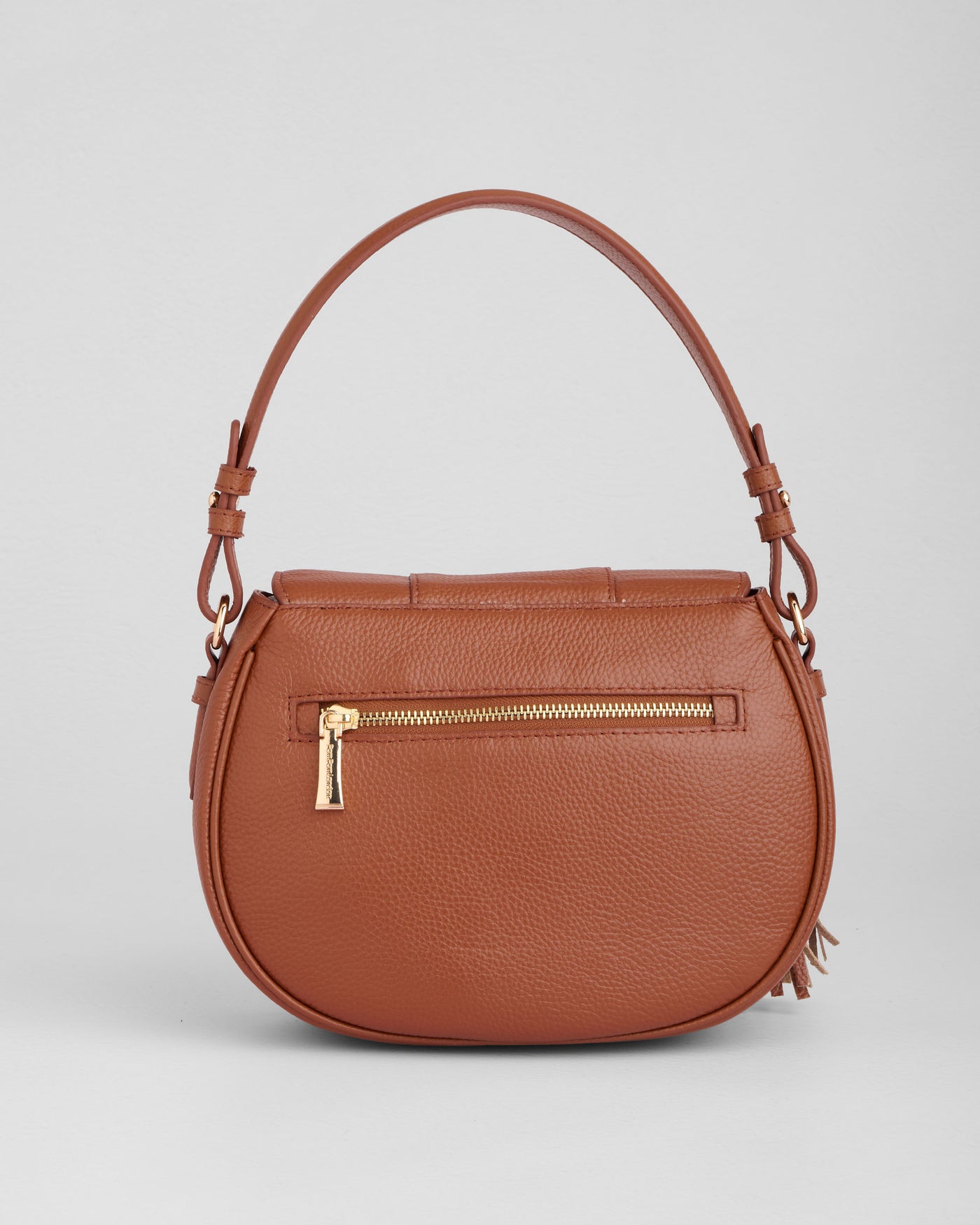 Pom Pom London Wilmington Bag - Leather Crossbody bag in Chestnut