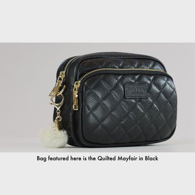 Quilted Mayfair Bag Navy & Accessories